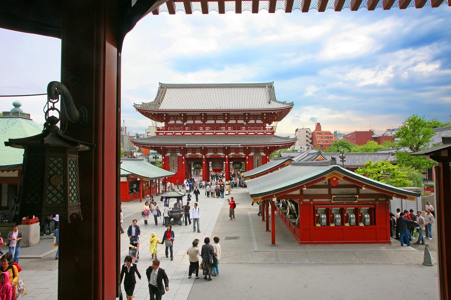 Le temple de la déesse Kannon à Tokyo