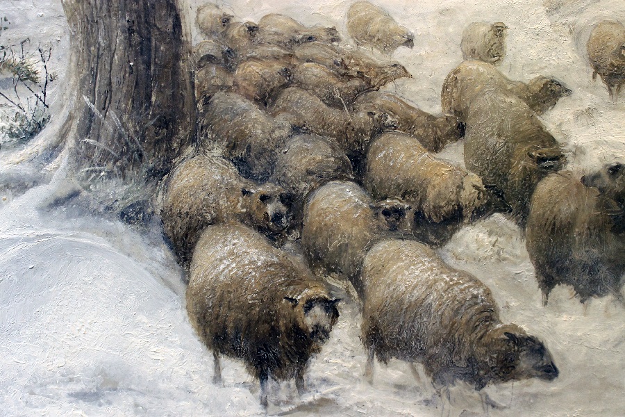 Thomas Sidney Cooper, Sheep in the Snow - 1901-1902