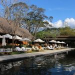 Zwembad in het El Mangroove hotel, aan de Pacifische kust