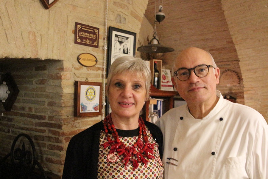 Le chef du restaurant Il Cortiletto avec sa femme