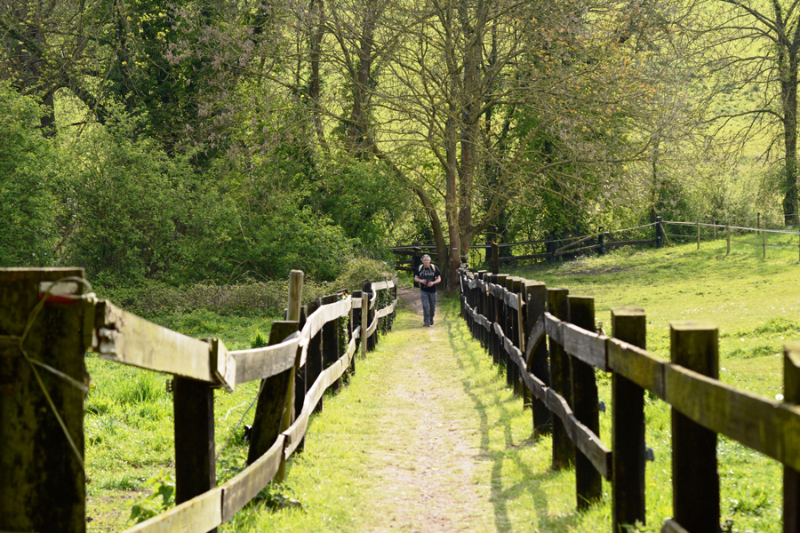 Een van de wandelroutes
