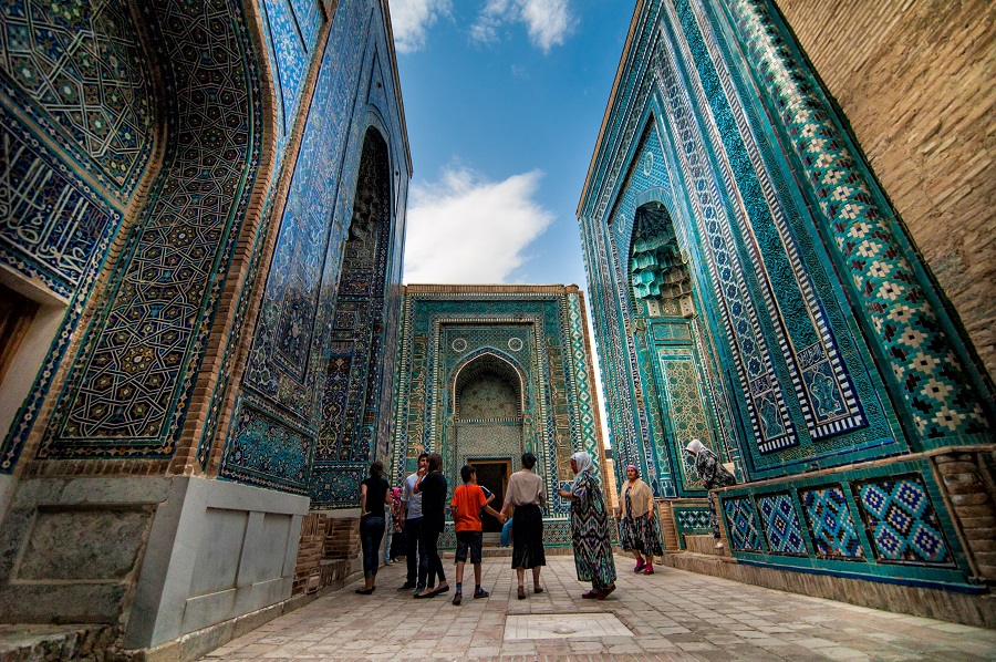 Foto: Samarkand, begraafplaats Shah-I-Zinda