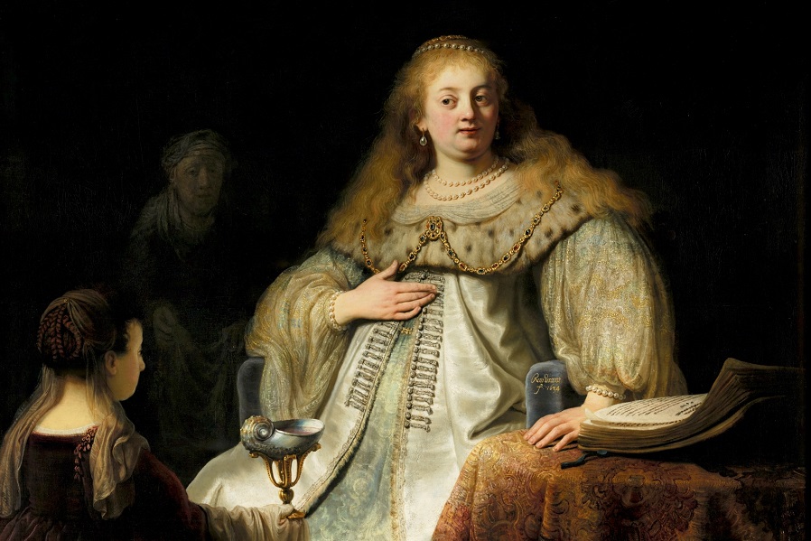 Judit en el banquete de Holofernes, Rembrandt