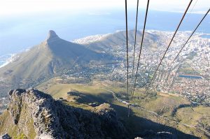 Téléférique de la ville du Cap pour monter au Tafelberg