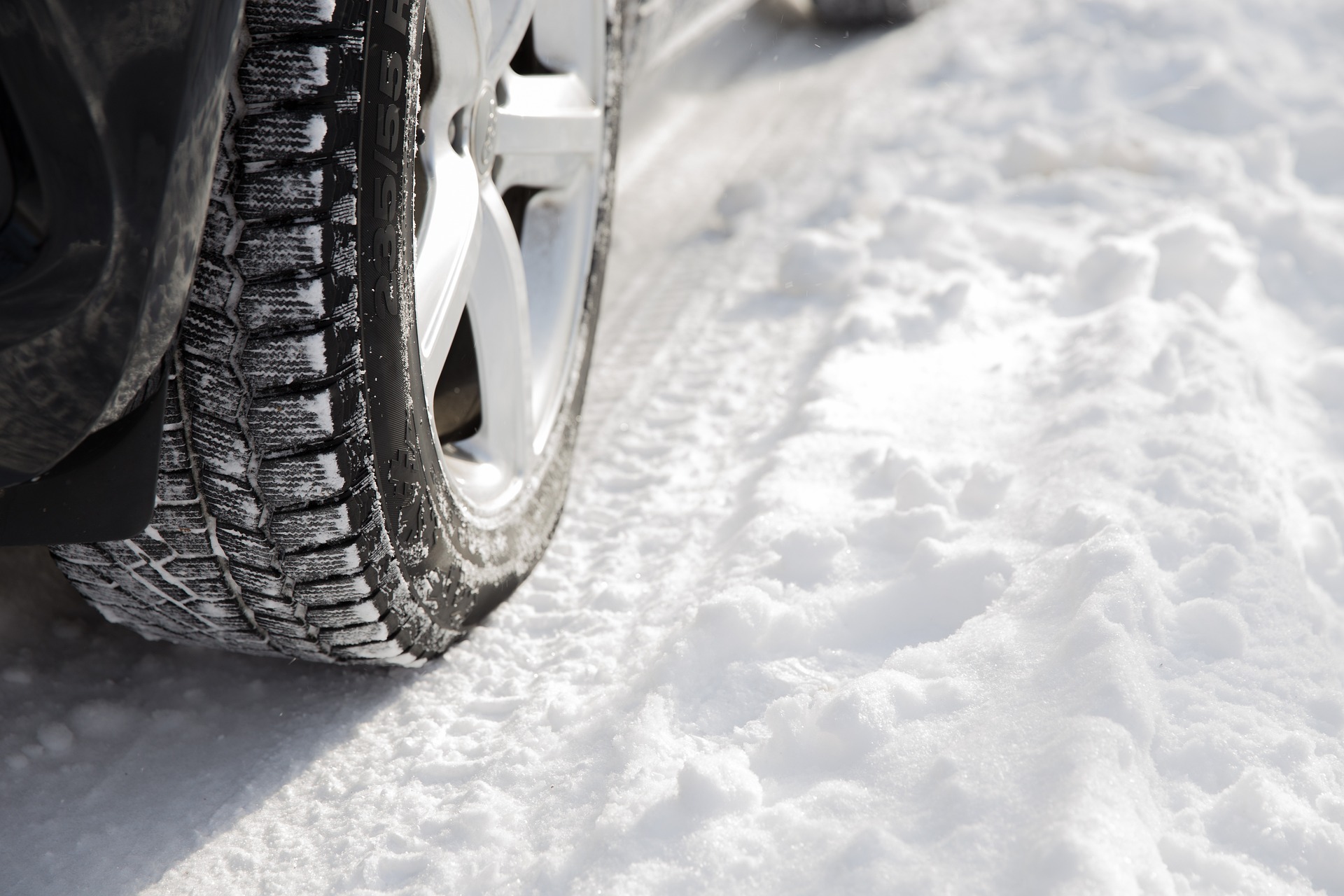tyre on the snow