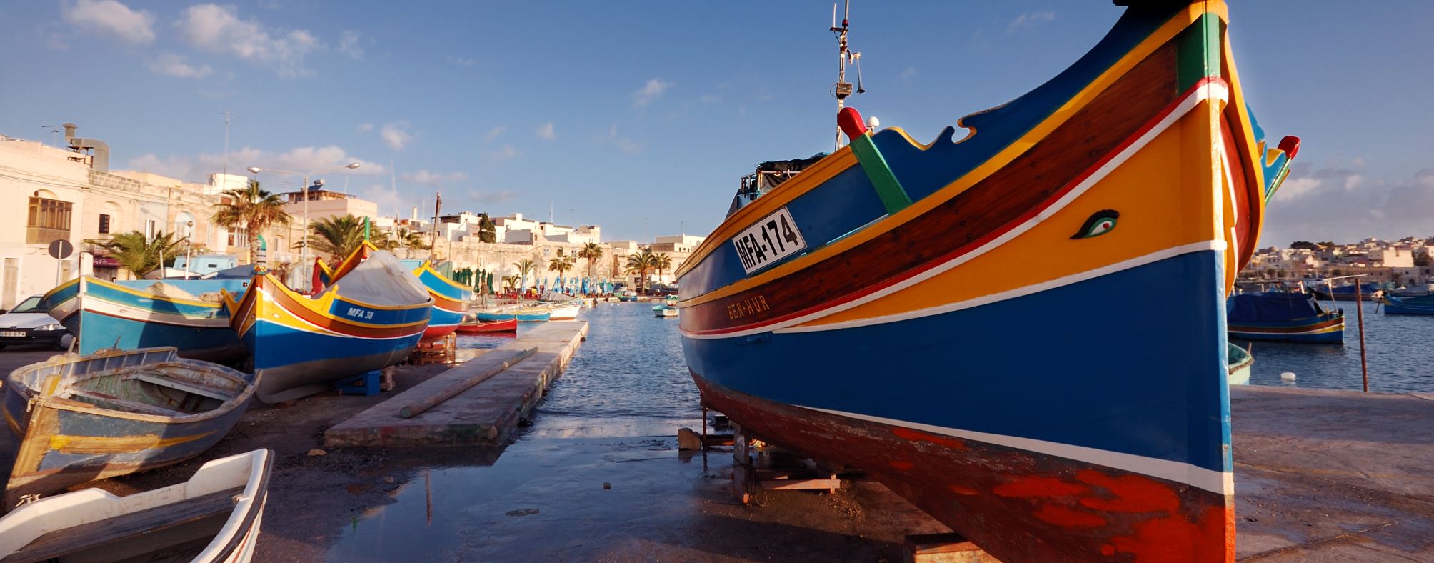 Les Luzzu, les bateaux de pêche traditionnels maltais.