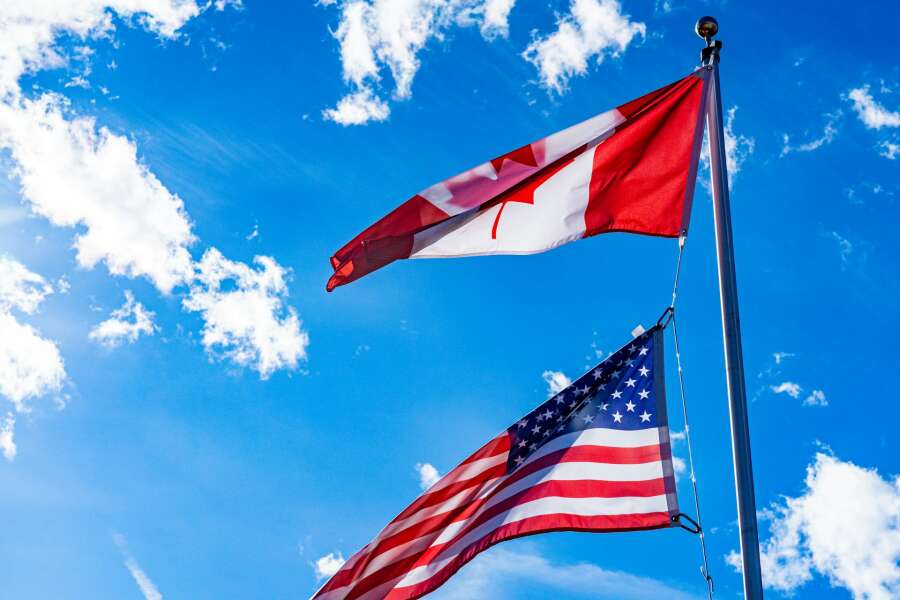 us canadian flags