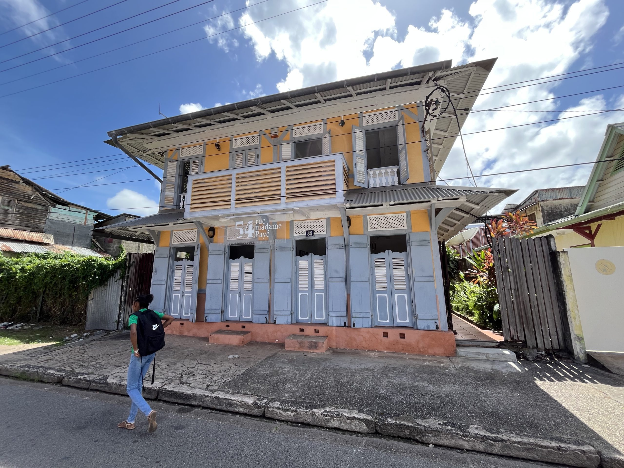 La jolie maison coloniale abritant le musée des Cultures Guyanaises