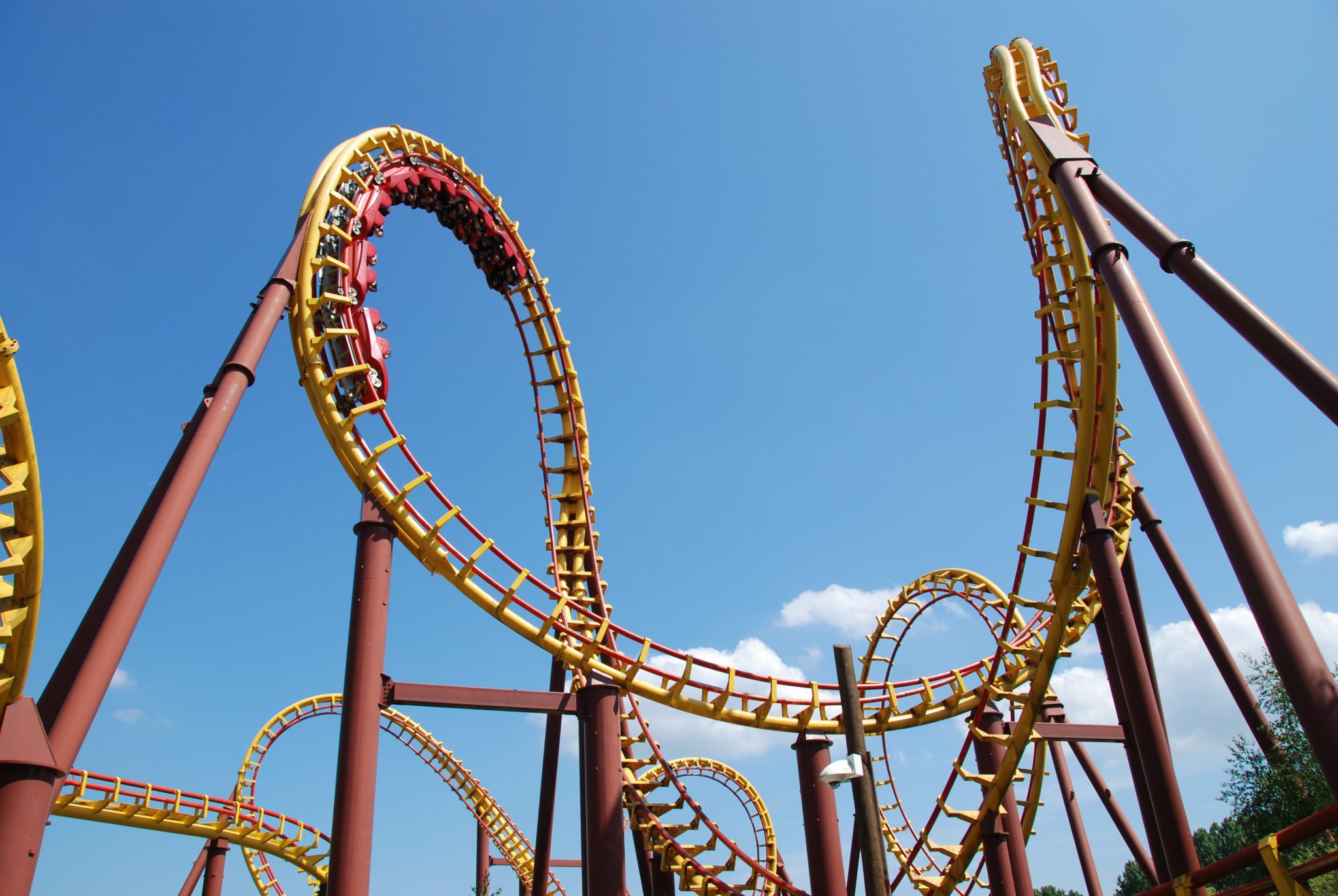 A roller coaster ride in France